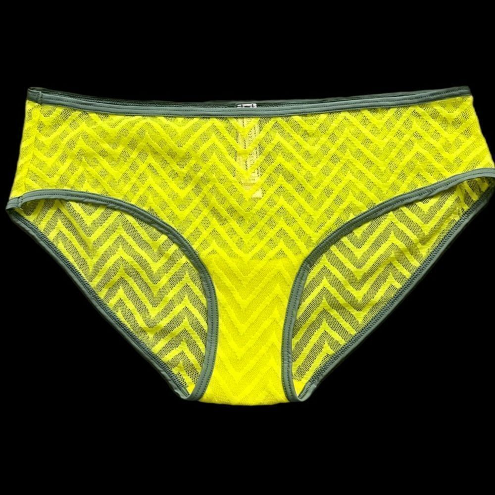Victorias Secret low rise sexy sheer Mesh Hiphugger panty yellow